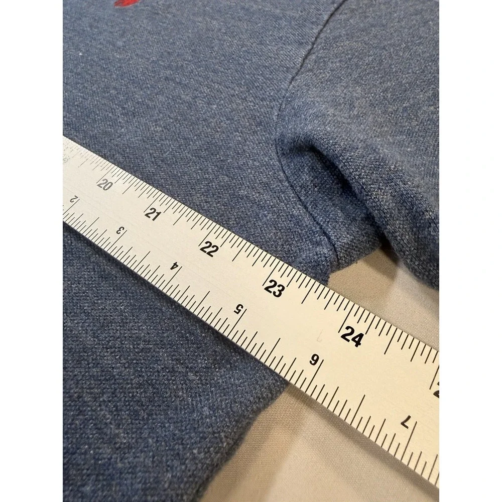 Polo Ralph Lauren Custom Fit Polo Shirt Men's XL Blue Heather Red Pony Cotton
